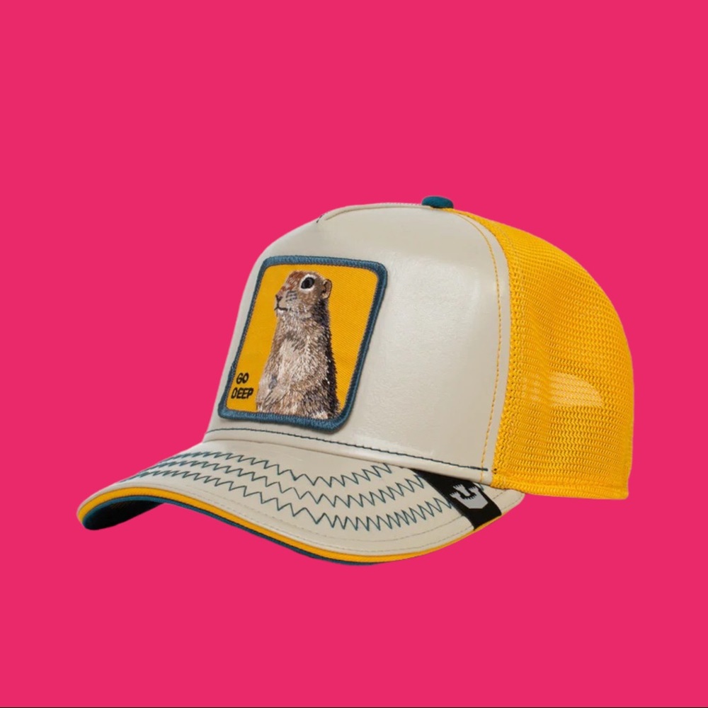 COPY - Goorin Bros The Farm Trucker Hat Gopher Go Deep Ground Rodents Limited E…
